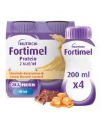 Fortimel Protein 2kcal Saveur Chocolat-Caramel | 4 x 200 ml