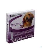 Vectra 3D Spot-On Solution pour Chiens (25-40 kg) | 3 x 4,7 ml