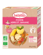 Babybio Pomme-Abricot-Banane | 4 x 90 g
