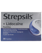 Strepsils + Lidocaïne | 36 comprimés à sucer