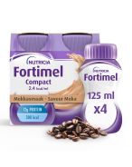 Fortimel Compact 2.4kcal Arôme Moccha Complément Nutritionnel Dénutrition Bouteilles | 4 x 125 ml