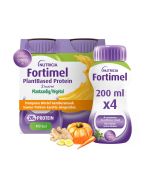 Fortimel PlantBased Protein 2kcal Saveur Potiron-Carotte-Gingembre Complément Nutritionnel Dénutrition Bouteilles | 4 x 200 ml