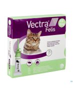 Vectra Felis Spot-On Solution pour Chats (0,6-10 kg) | 3 x 0,9 ml