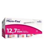 Embecta Micro-Fine Seringues à Insuline U-100 12,7 mm 29G 0,5 ml | 100 pièces