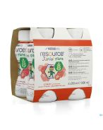 Nestlé Resource Junior Fibre Fraise | 4 x 200 ml