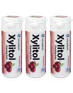 Miradent Xylitol Chewing Gum Cranberry TRIO | 3 x 30 pièces