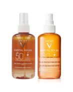 Vichy Capital Soleil Eau de Protection Solaire SPF 50 + SPF 30 Hâle Sublimé | 2 x 200 ml