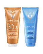 Vichy Capital Soleil Lait Protecteur Hydratant Invisible SPF 30 + Lait Apaisant Après-Soleil | 2 x 300 ml