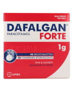 Dafalgan Forte 1 g | 40 comprimés effervescents