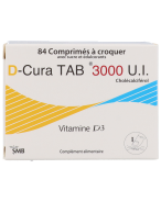 D-Cura Tab 3000 U.I. | 84 comprimés à croquer