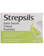 Strepsils Citron Sans Sucre | 36 pastilles