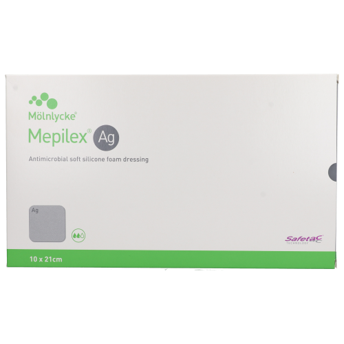 Mepilex Ag Pansement Hydrocellulaire 10 x 21 cm | 5 pièces