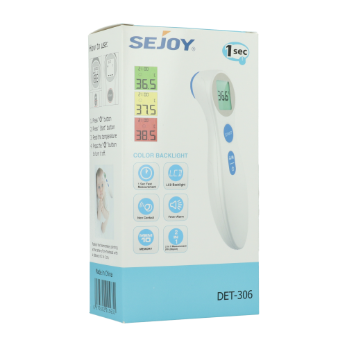 Sejoy DET-306 Thermomètre Frontal Infrarouge sans Contact | 1 pièce