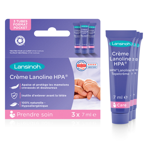 Lansinoh Crème Lanoline HPA pour Mamelons | 3 x 7 ml