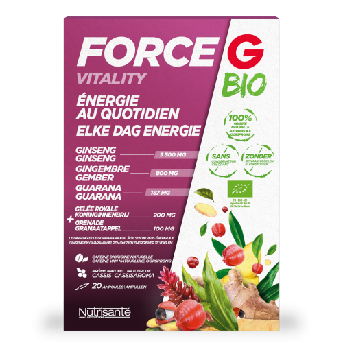 Nutrisanté Force G Vitality Bio | 20 ampoules