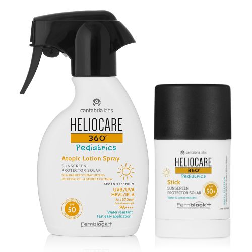 Heliocare 360° Pediatrics Atopic Lotion Spray SPF 50 + Stick SPF50+ | 250 ml + 25 g