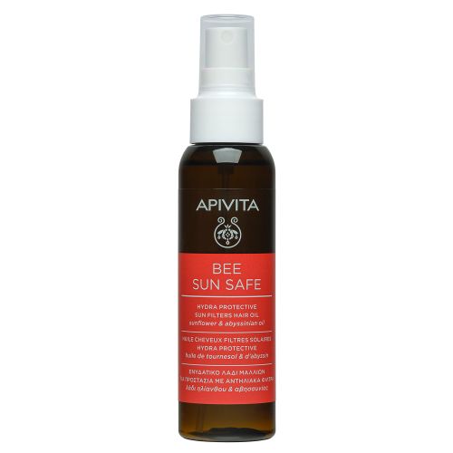 Apivita Bee Sun Safe Huile Cheveux Filtres Solaires Hydra Protective | 100 ml