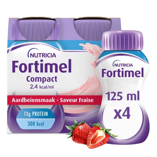 Fortimel Compact 2.4 kcal/ml Saveur Fraise | 4 x 125 ml