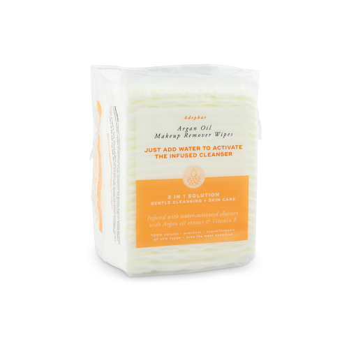Adephar Makeup Remover Wipes 2 in 1 Argan | 40 pièces