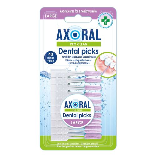 Axoral Pro Clean Dental Picks Large | 40 pièces