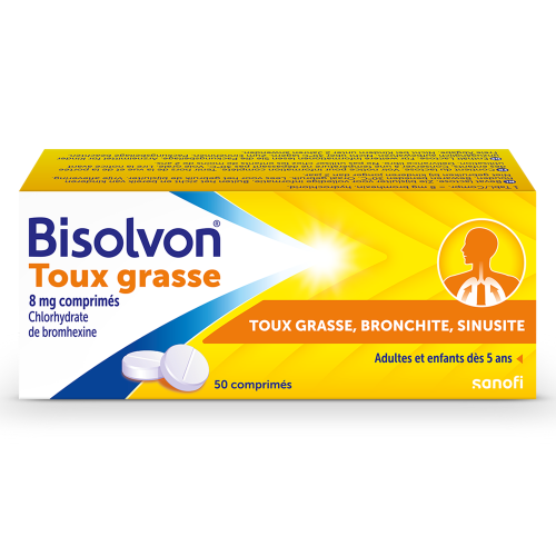 Bisolvon Toux Grasse 8 mg | 50 comprimés