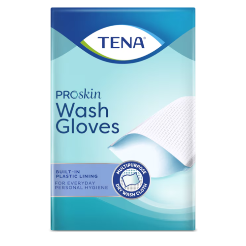 Tena ProSkin Wash Gloves Plastifiés | 175 pièces