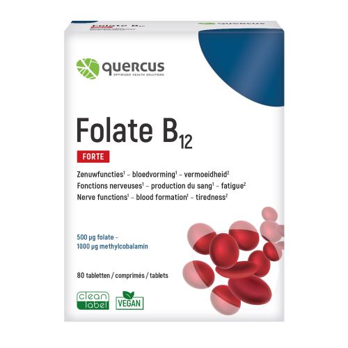 Quercus Folate B12 Forte | 80 comprimés à sucer