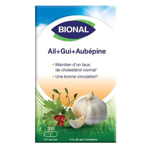 Bional Ail + Gui + Aubépine | 200 gélules
