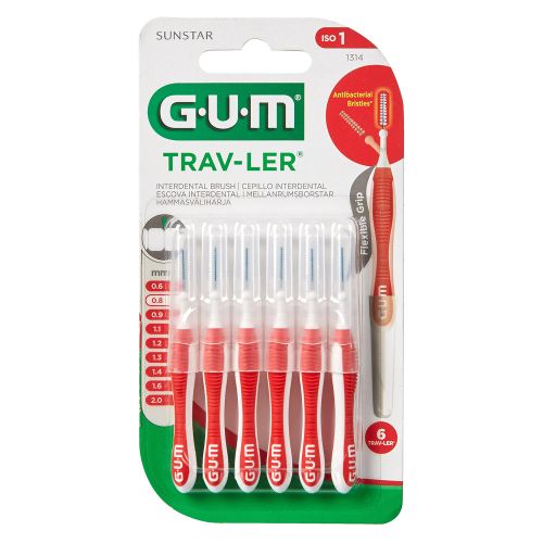GUM Trav-Ler Brossette Interdentaire 0,8 mm | 6 pièces