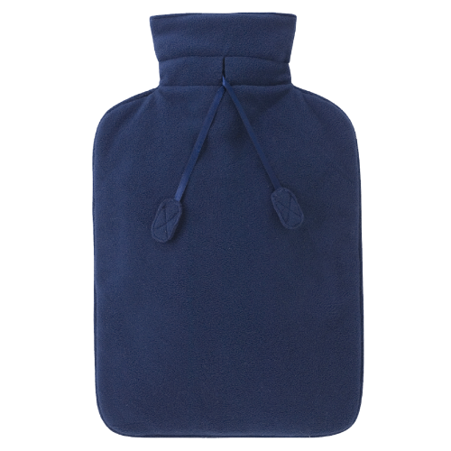 Bouillotte 2 Litres Avec Housse Polaire Bleue - Confort Chaud - Neuf - Idéal Pour Froid